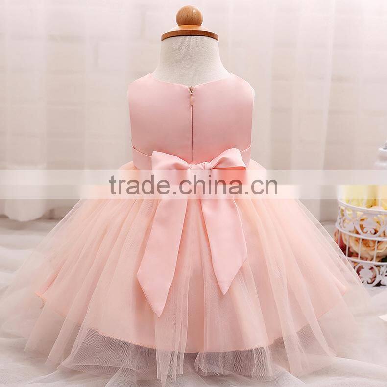 Hot sale 0-2Y girl dress princess birthday dress for girl of 1 years old