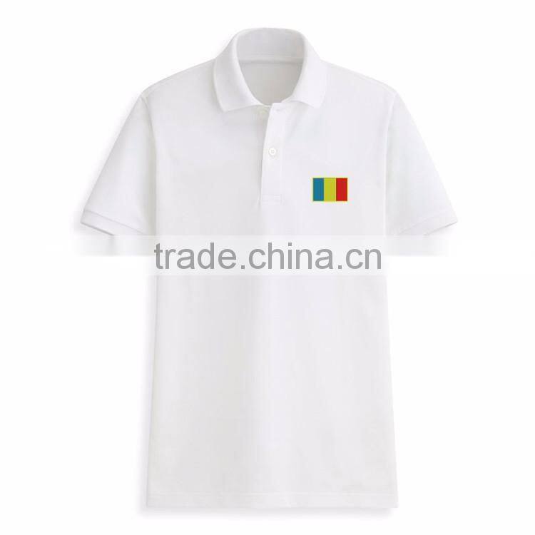 Manufacturer Wholesale Polo Customised Rubber Print Fashion Double Collar T-shirt