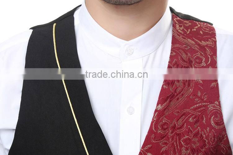 Juqian custom 5 start summer restaurant manager hotel waiter receptionist uniform designs with embroidery vest