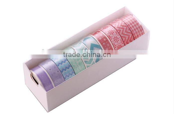 10 colors washi tape one set 4C printing 1.5cm width paper tape