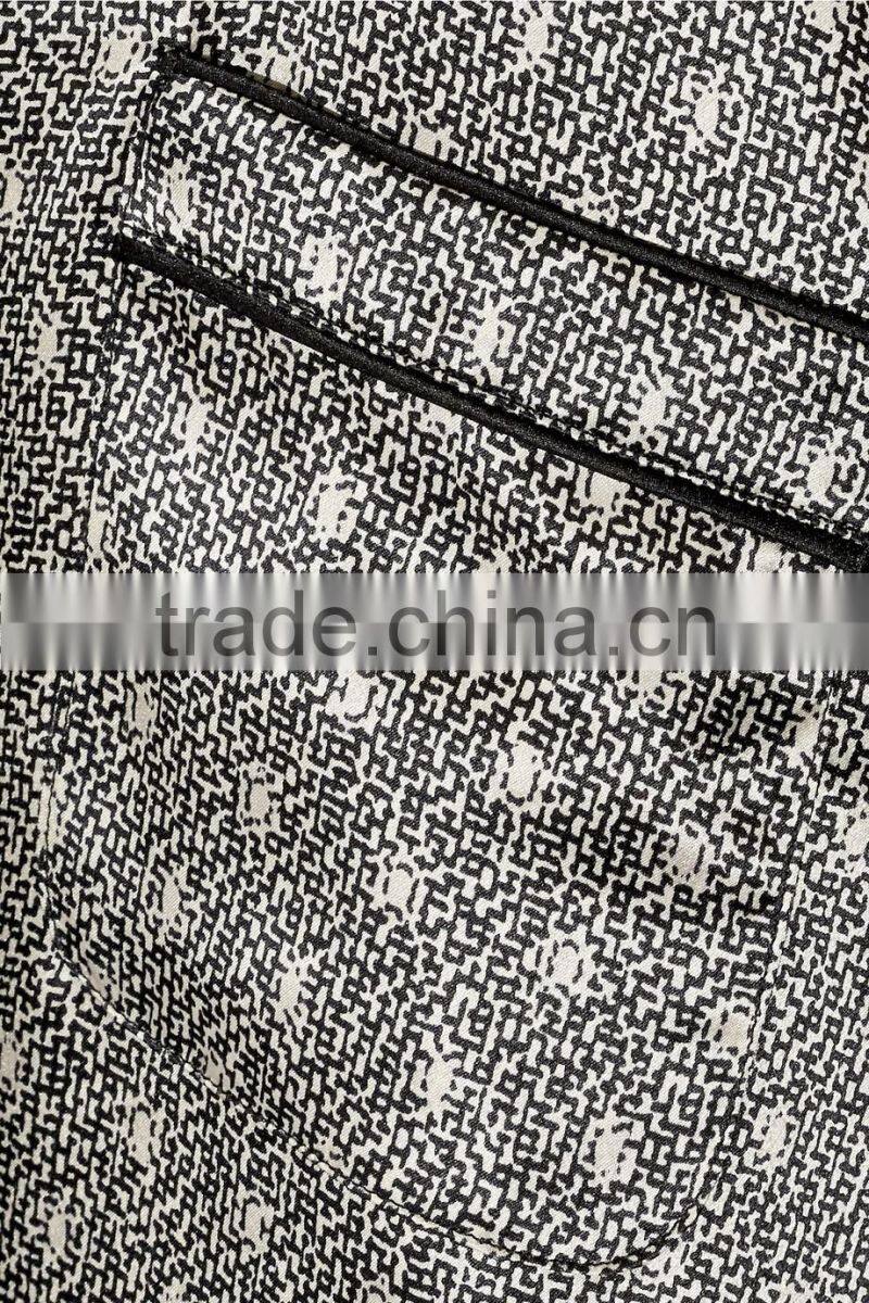 2017 Newest arrive all over printed 100% silk comfortable sleep wear