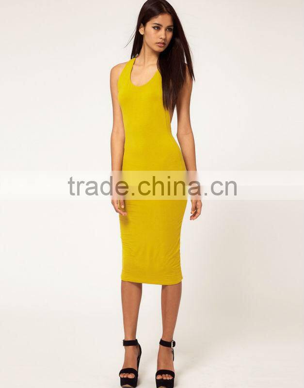 Starbright Asymmetric Open Back Midi Dress