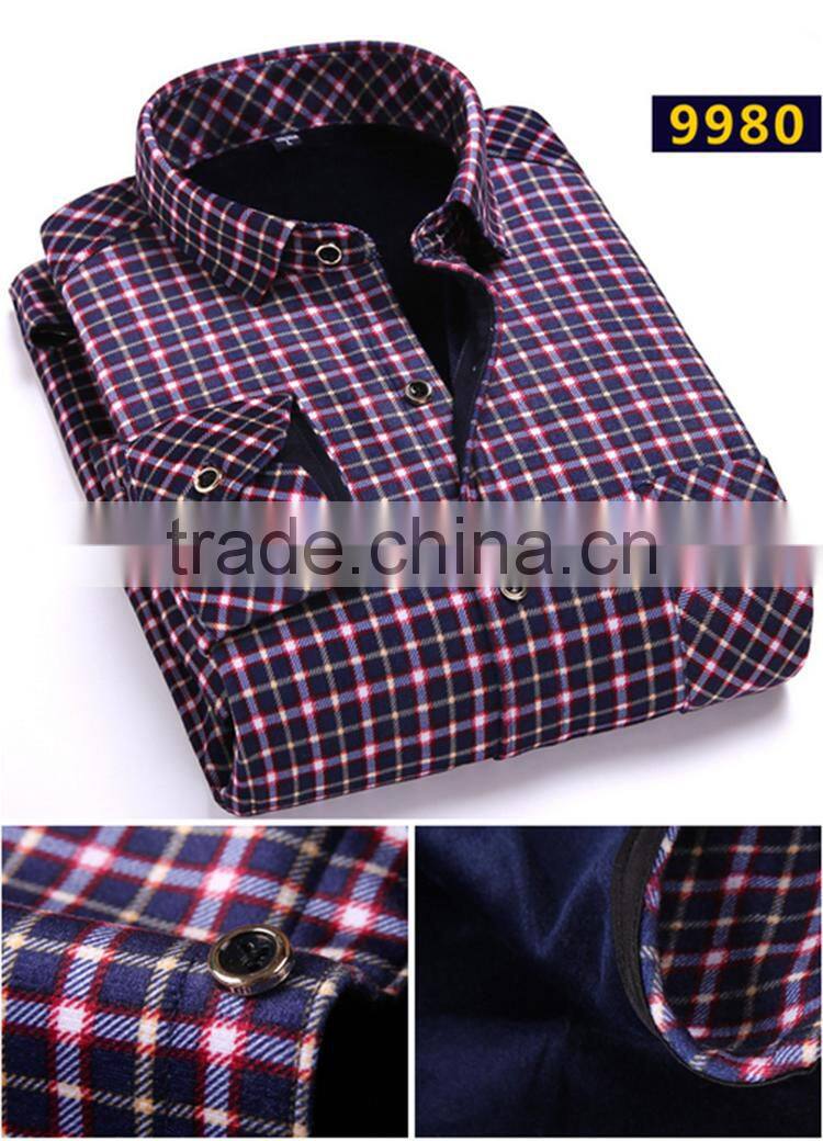 Custom lined plaid flannel warm slim fitted hawaiian shirt latest shirt designs for men 2015