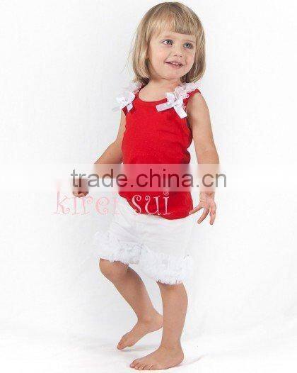 White Ruffles Bottom Pettishorts Panties TS7