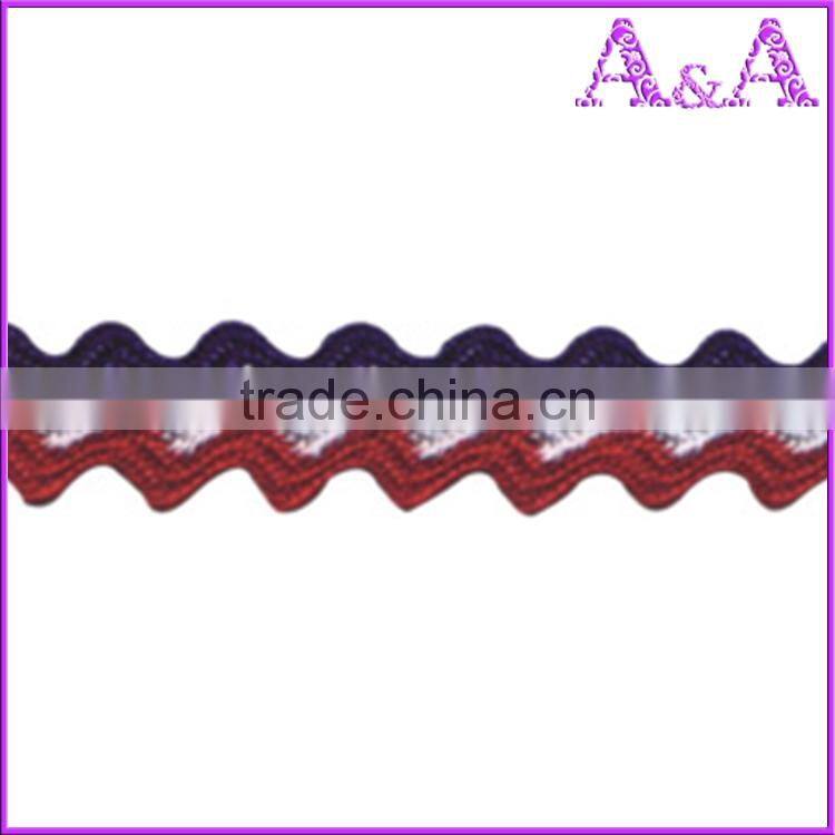 Low price 100% polyester ribbon/Zig Zag ribbon