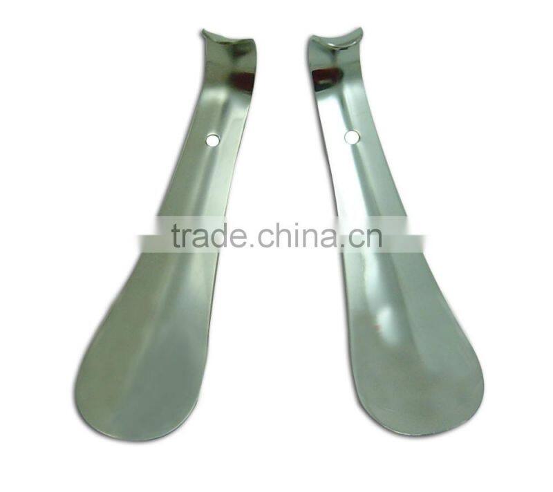 high strength stainless steel long shoe horn with hole