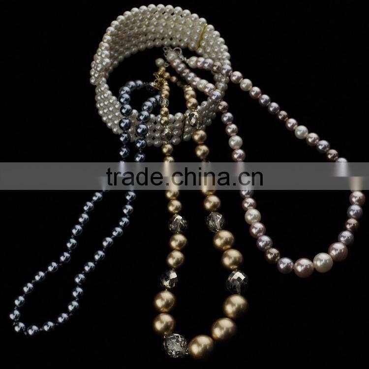 High quality colorful imitation pearl set made in Japan