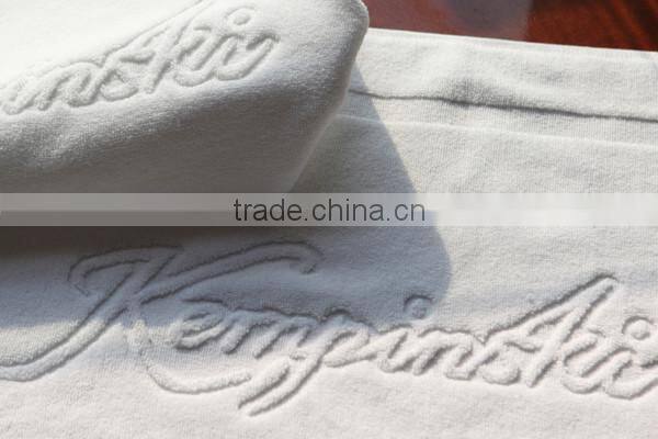 100 cotton embossed customized pattern hand towels