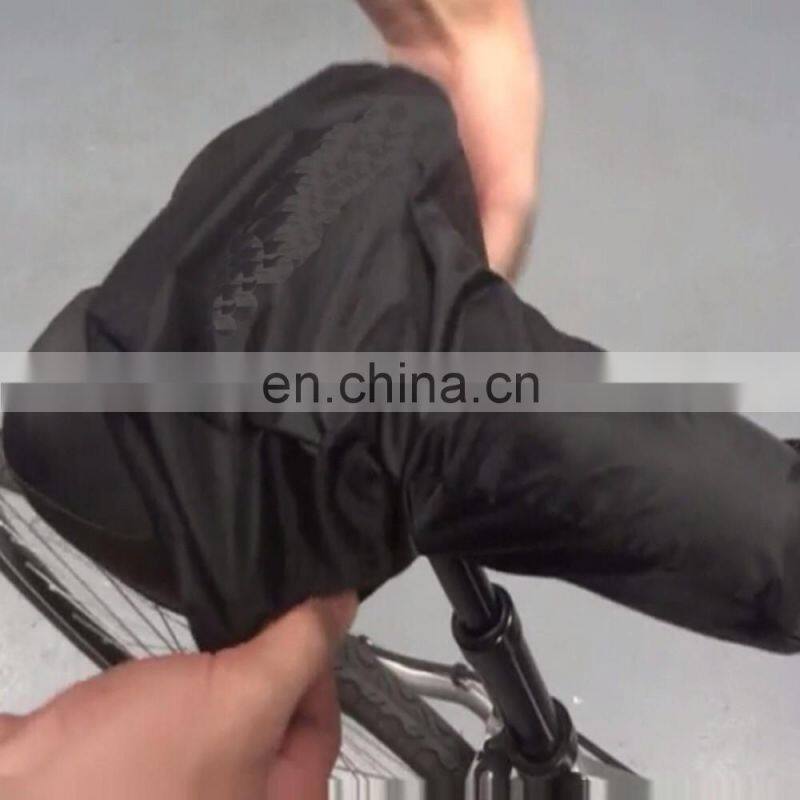 Black Waterproof Polyester Outdoor Travel Saddle Cover