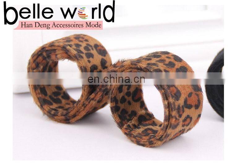 Black and Leopard print Donuts Bud Head Band Ball Fabric French Twist Magic DIY Tool Bun Maker