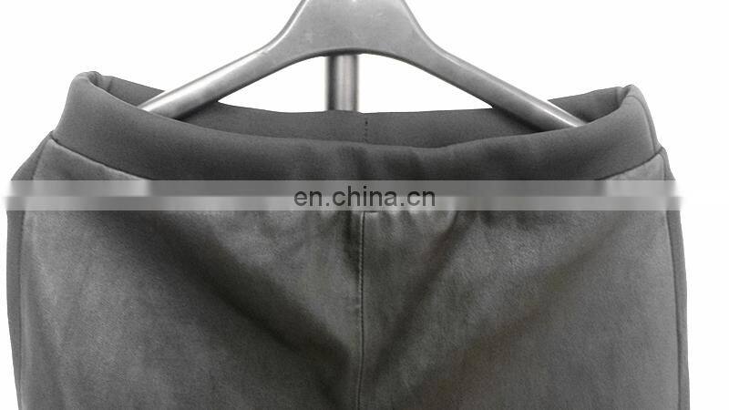 ladies stretch lamb leaather pants with ponti fabric