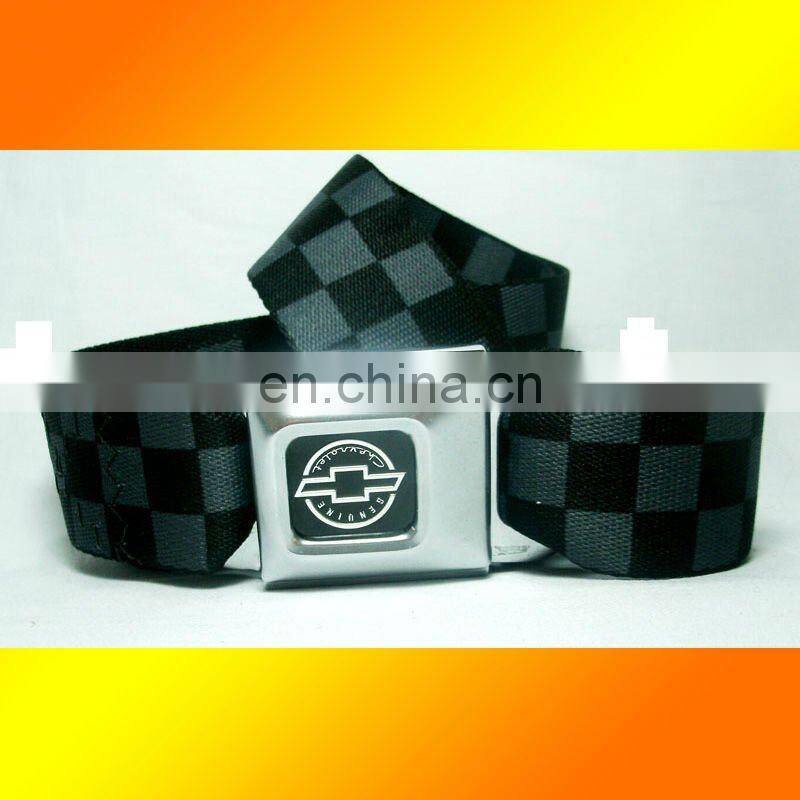 Famous car seatbelt style brown man belt