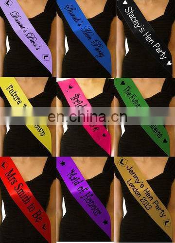 Wholesale Bachelorette Party Bride To Be Two Layer Satin Bachelorette Sash