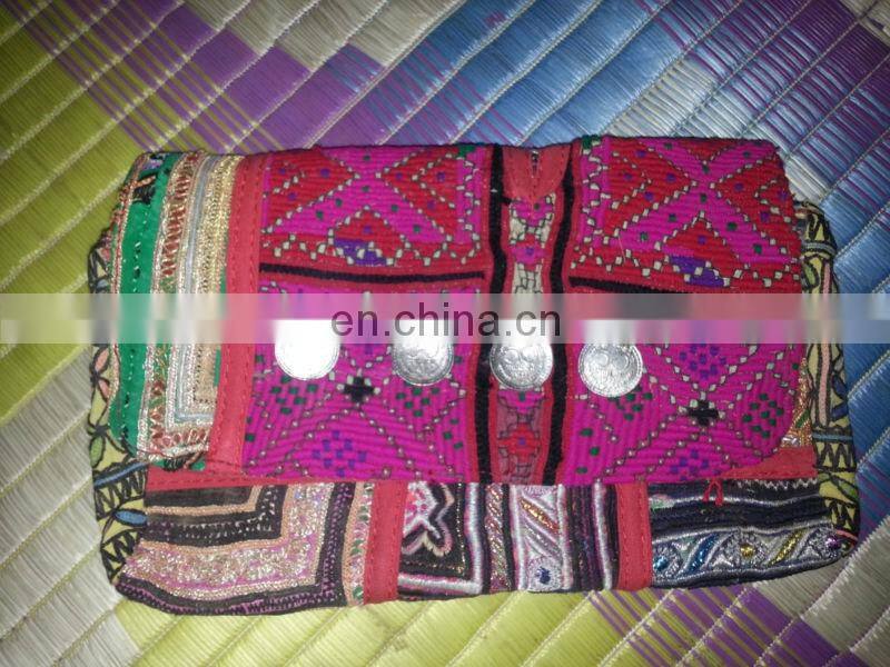COLORFUL VINTAGE BANJARA EMBROIDERY ETHNIC PATCHWORK HANDMADE CLUTCH BAG