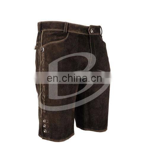 German Bavarian Oktoberfest Trachten Men Kurze Lederhosen