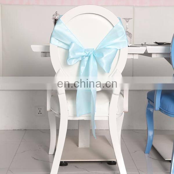 2015 Most Popular Items From Chinese Factory Organza Cheap Purple Ruffle Chair Sash