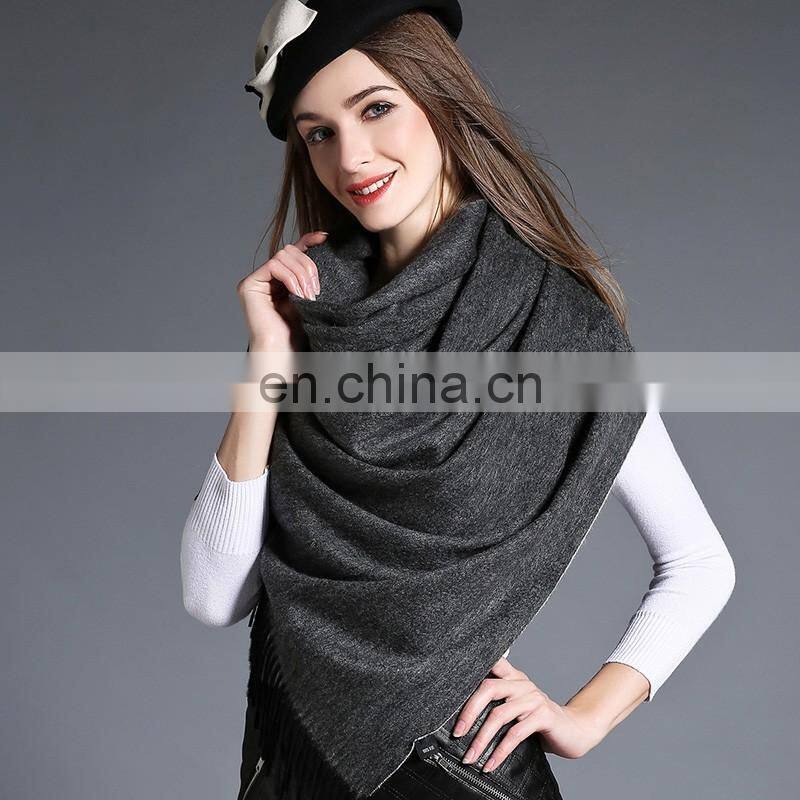 Wholesal Higher Quality 100% Cashmere Scarf Pashmina Grey