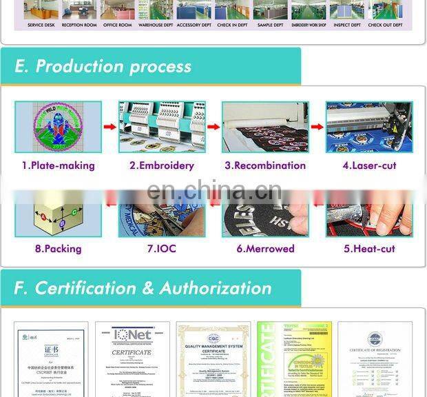 F letter chenille logo patch