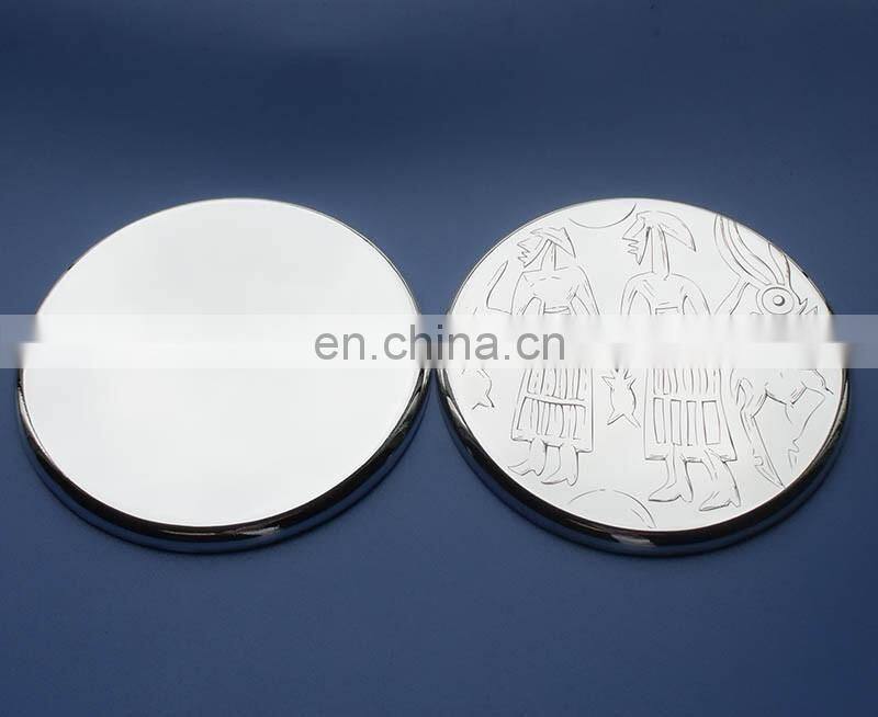 silver plating coaster full blank fully metal coaster logo can be laser coasters