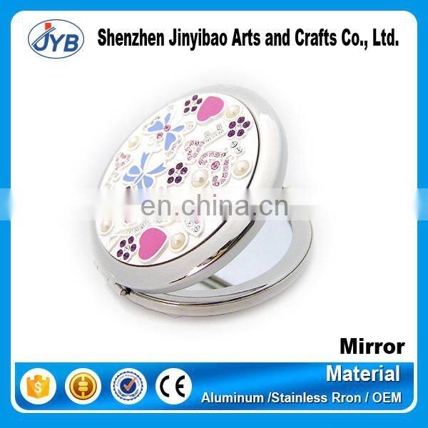 Custom wholesale folding jeweled makeup mirror