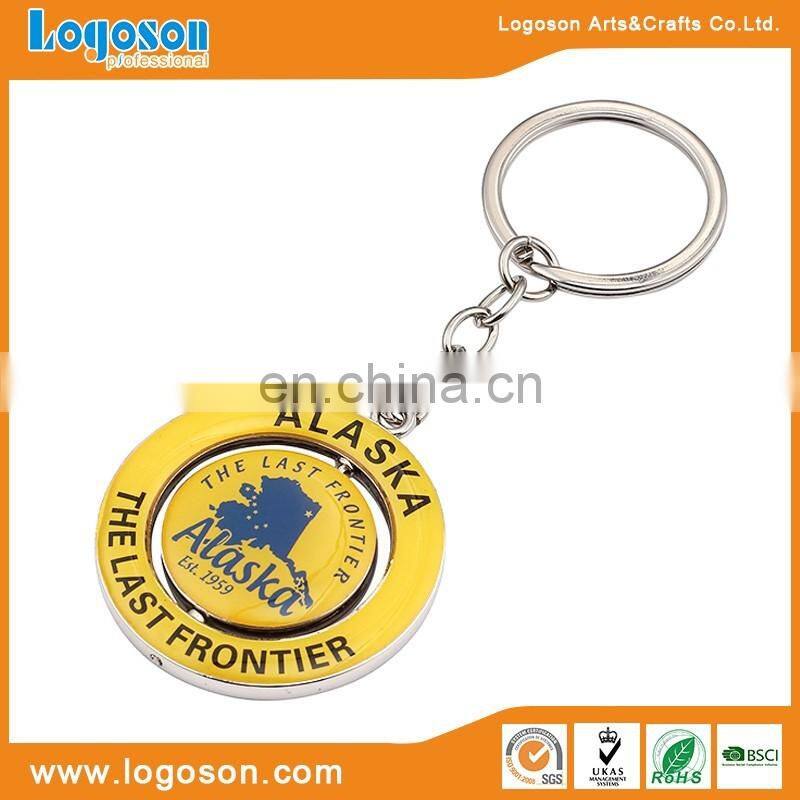 Round Shape High Quality Spinning Keychain