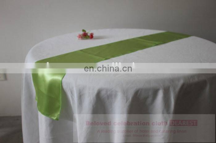 Wholesale factory hot selling 100%ployester satin table runner for wedding