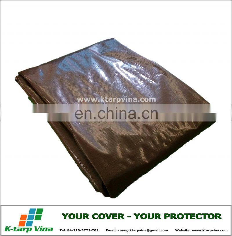 PE TARPAULIN # CANVAS # BROWN COLOR # 150 GSM # FULL REINFORCEMENTS