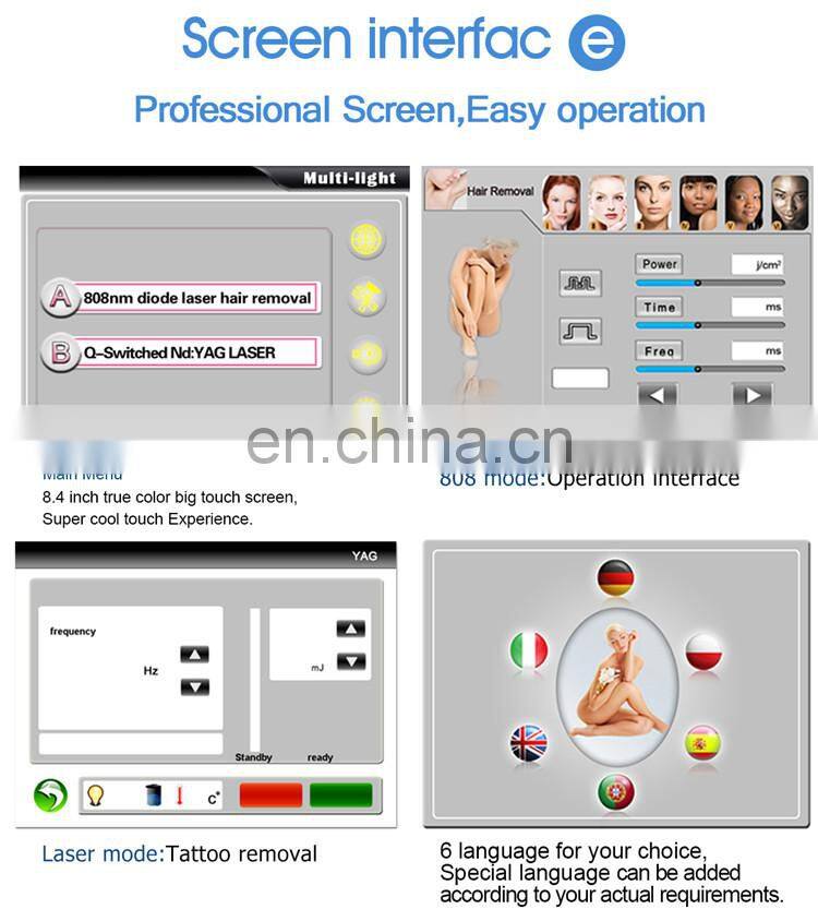 New nd yag laser/ laser hair removal machine price/ laser tattoo removal machine for sale