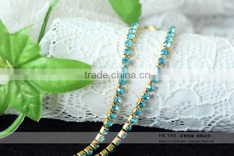 X0701crystal chain trimming GARMENT accessories;cheap crystal trimming wholesale;crystal rhinestone chain trimming