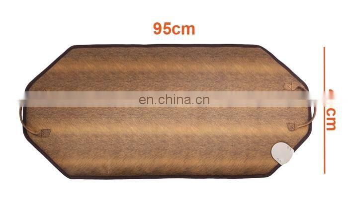 led photon light mat germanium maifan clay tourmaline ceramic Far infrared thermal heating therapy stone mattress pad