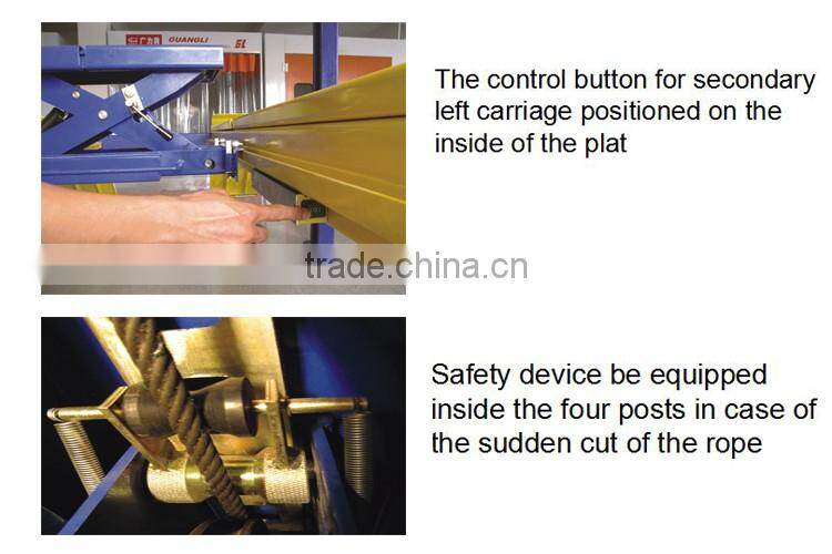 Used 4 Post Car Lift for Sale/Mid Rise Car Lift