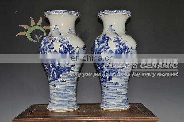 Antique Qing Imitation Chinese Large Porcelain Vases
