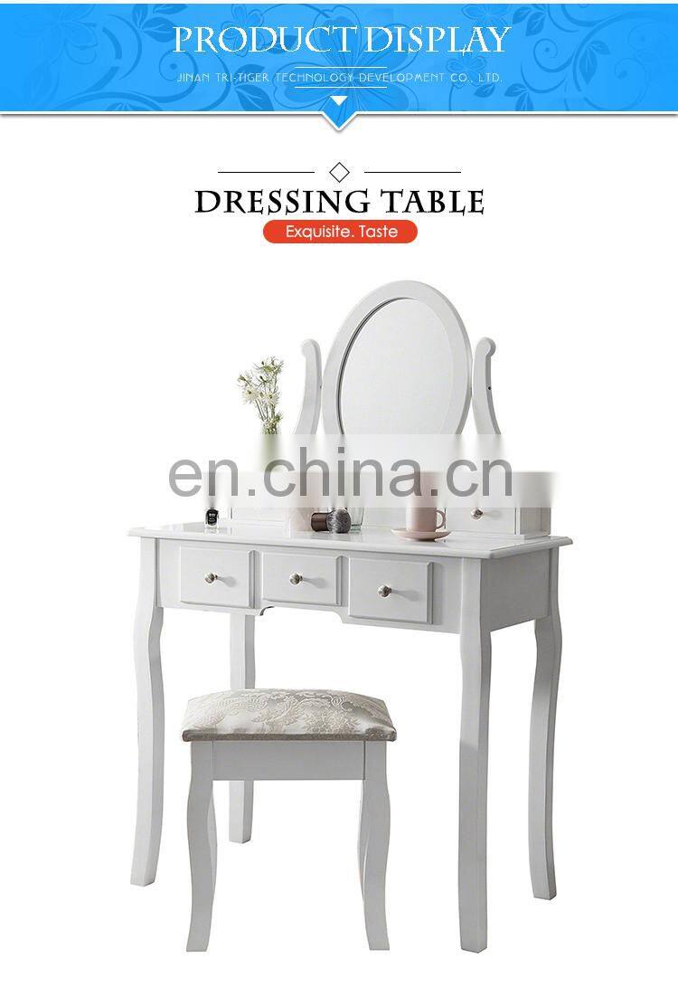 Modern Mirror Dresser Furniture Dressing Table Set Makeup Desk