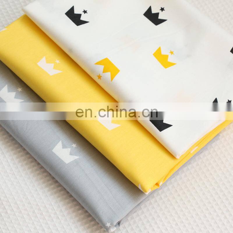 Cartoon Crown cotton printed fabric 1.6m wide kindergarten baby bed sheet quilt cover all cotton fabric wholesale