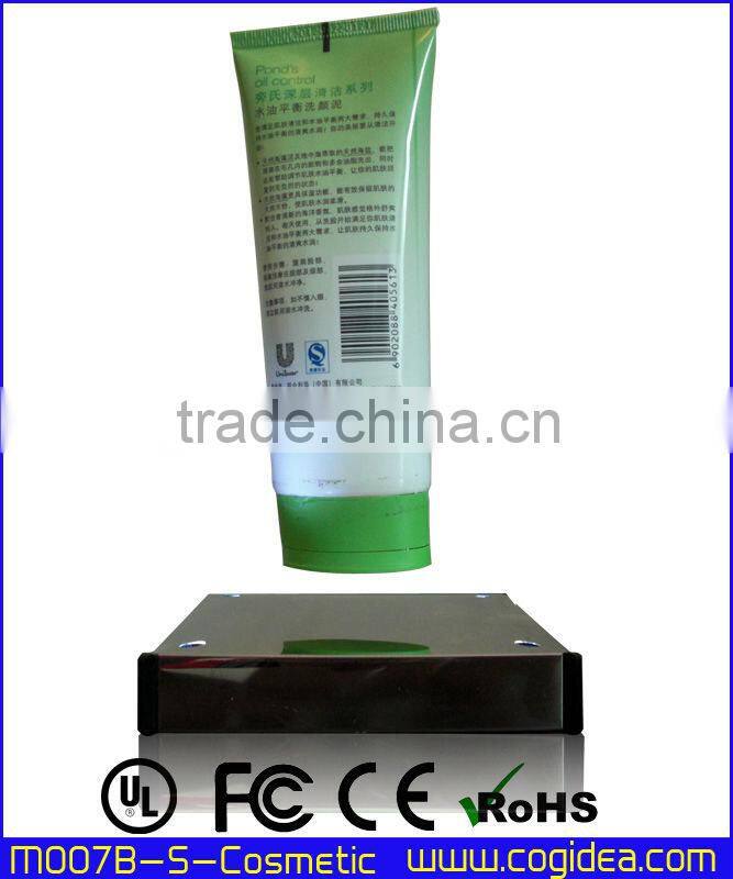 bottom system magnetic floating display rotating cosmetic display