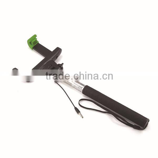 2015 Extendable Wired Selfie Stick Z07-5 plus Handheld Telescoping Monopod Built-in Shutter With Mount Clip Phone