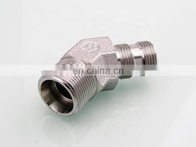 Ryco high pressure hydraulics Carbon Steel Brass Elbow Adjustable Lock Nut 45 Degree Hydraulic Adapter Fitting For Oil And Gas