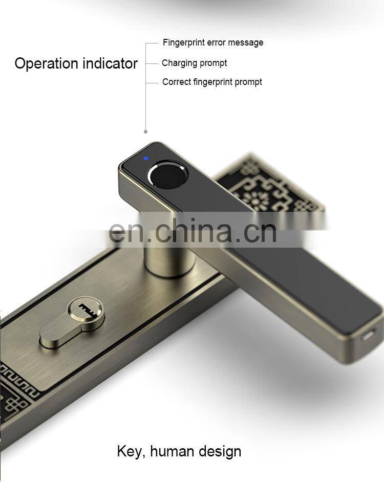 Cardoria Fingerprint lock Wooden door Door Interior room bedroom door code smart Lock European style Office electronic