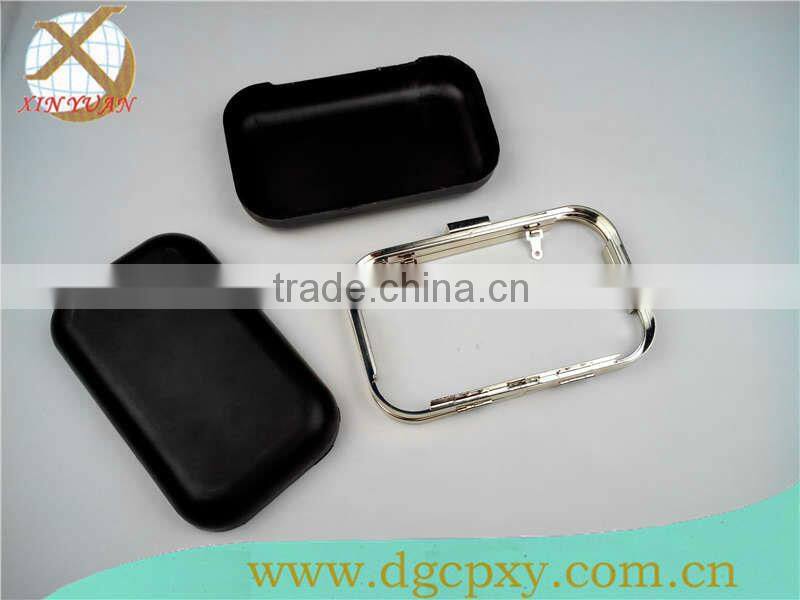 fashion metal clutch frames with plastic shell cover