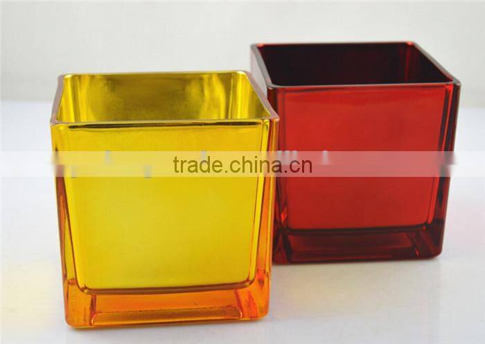 High-grade large cube vase candy container candle container