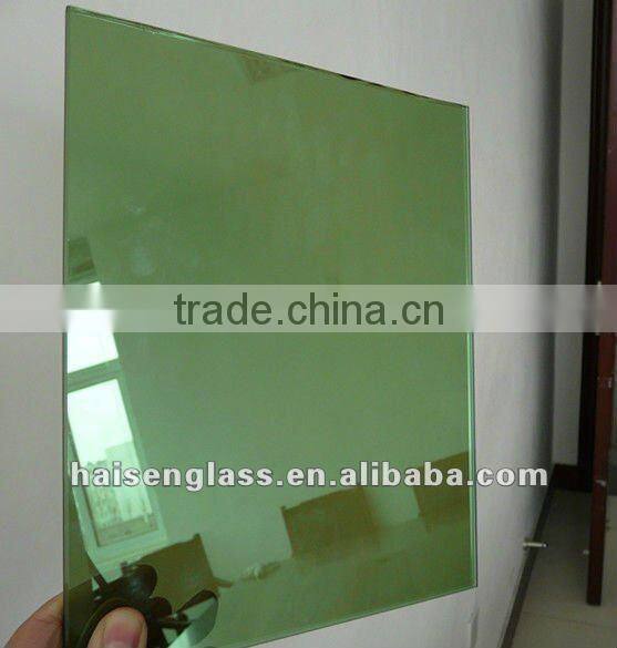 5mm dark green reflective glass for building glass