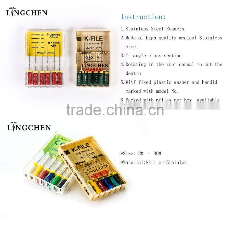 Dental Reamers and files with CE