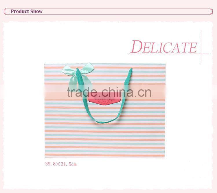 colorful stripe big paper carrier bag