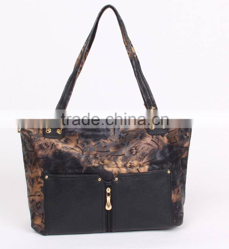 High End Quality Fashionable Pu Leather Women Branded Handbag