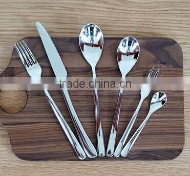 6pcs High grade dinner sets hand stainless steel fork spoon knife