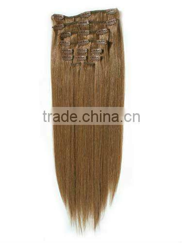 20 inch body wave human hair clip in hair extension for african american