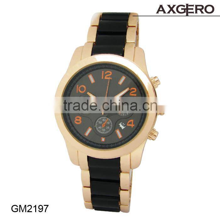 2015 Japan Movt Quartz Watch Stainless Steel Back man watch