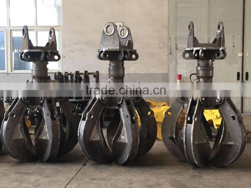 orange peel grapple DLKM10 suits for 26-35 ton excavator