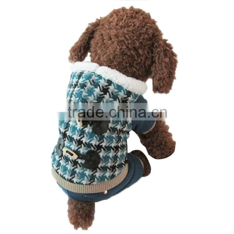 Nordic style plovers and down four feet warm blue dog clothing