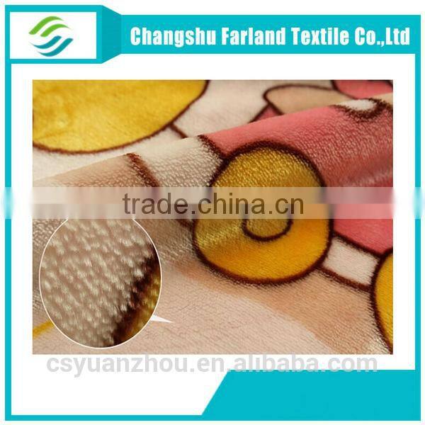 cartoon with duck pattern woven knitted flannel fabric wholesale